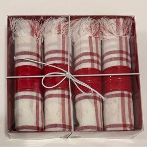 Red and White Plaid Napkin Set